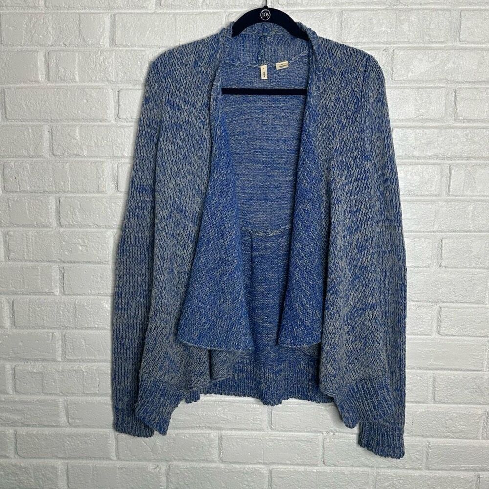 Anthropologie Moth Winnie Cardigan Sweater Blue Open Front size Small